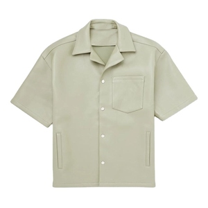 Chemises pour hommes, dernière mode, en cuir de qualité supérieure, boutonnées, coupe ample, vêtements décontractés, entièrement doublées, légères, élégantes, pour l'extérieur, hiver - Product Image 1
