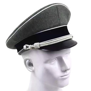 Gorra/Sombrero con Visera del Ejército Alemán de la Segunda Guerra Mundial de Alta Calidad, Reproducción Personalizada al por Mayor para Reenactaciones y Coleccionistas de Artículos Militares - Product Image 1