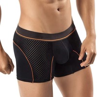 Caleçons Boxers Homme en Spandex/Polyester Taille Mi-Haute Élastique Respirants Séchage Rapide Écologiques Tricotés Usage Quotidien OEM