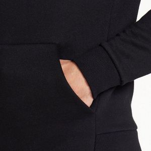 Wholesale High Quality Regular Fit Fleece Hip Hop Gym Hoodies <b>Men</b> Customized Drawstrings Soft Quick <b>Black</b> 100% Cotton Silk - Product Image 5