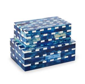 Modern Design Rectangle Natural Bone Inlay Jewelry Box Airtight Feature for Home Office Handmade Elegant Living Room <b>Storage</b> Box - Product Image 1