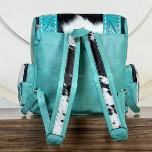 Nouveaux Sacs à Dos Femme en Cuir de Vachette Repoussé 2026, Élégants, avec Pierre Turquoise, Poignée Souple, Sacs de Voyage – Super Septembre - Product Image 5