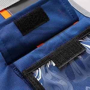 เสื้อกั๊กนิรภัยสีน้ำเงินพรีเมียมพร้อมแถบสะท้อนแสง กระเป๋าหลายช่อง เสื้อผ้าทำงานที่มองเห็นได้ชัดเจน ผู้ผลิตเสื้อผ้า บริการ OEM แบบกำหนดเอง - Product Image 5