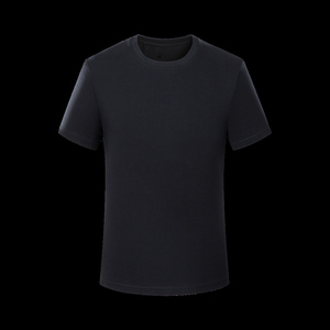 เสื้อยืดคอกลมแขนสั้นผู้ชายผ้าฝ้าย 100% สีทูโทน สกรีนโลโก้ด้านหน้าตามแบบ OEM ระบายอากาศได้ดี แห้งเร็ว เหมาะสำหรับออกกำลังกาย - Product Image 4