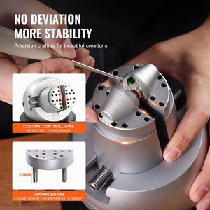 Morsa a sfera da 5 pollici per incisione, strumento di posizionamento con rotazione a 360 gradi e 35 accessori, blocco per incisione gioielli - Product Image 4