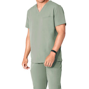 Uniformes de Enfermería Personalizados al por Mayor, Transpirables y Elásticos, Conjuntos de Uniformes de Hospital Unisex de Mezcla de Algodón y Tela Twill - Product Image 3