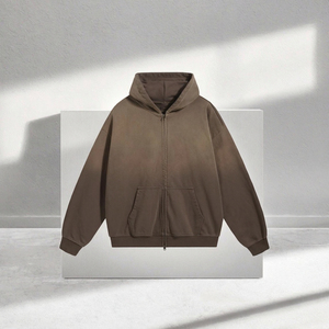 Meilleur sweat à capuche pour homme, coupe classique, 100% coton molletonné, délavé à l'acide, impression numérique, léger, chaud pour l'hiver - Product Image 2