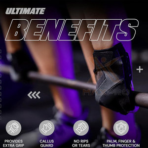 Gants de fitness en cuir de haute qualité à marque privée en stock, avec sangle de poignet réglable, antidérapants, les plus vendus - Product Image 4
