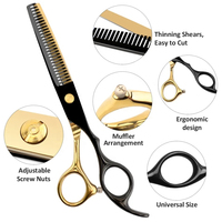 Produits très demandés, ciseaux de coiffure professionnels de haute qualité en acier inoxydable de 6 pouces, ensemble de ciseaux pour couper et affiner les cheveux