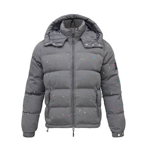 Veste matelassée unisexe d'hiver personnalisée en toile avec logo imprimé par sublimation, motif floral, fabrication sur mesure - Product Image 1