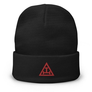 Royal Arch Chapter Knit <b>Hat</b> - Red Triple Tau Premium Winter <b>Beanie</b> - Product Image 1