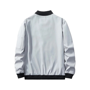 Chaqueta Bomber Casual de Invierno Unisex de Alta Calidad al por Mayor con Cierre de Cremallera, Chaquetas Bomber con Cuello Mao de Diseño Personalizado - Product Image 5