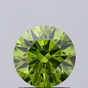 Diamant de laboratoire rond de 1,02 carat, vert vif fantaisie, VVS1, certifié IGI, diamant CVD en vrac pour la fabrication de bijoux - Product Image 1
