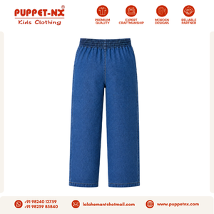 Pantalones Escolares de Mezclilla Azul para Niños al Mejor Precio, Cintura Elástica, Pierna Ancha, Uniformes Escolares, Embalaje para Exportación - Product Image 5