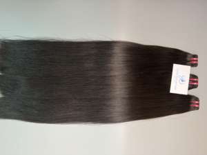 Extensions de cheveux humains vierges Remy lisses, double trame, tissées à la machine, 100g, du Vietnam, en promotion - Product Image 3