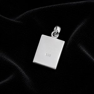 925 Sterling Silver Rectangle 10*8 mm Bezel Pendant Blank Setting For Resin Ashes Breastmilk Keepsake <b>Memorial</b> DIY Jewelry Makin - Product Image 4