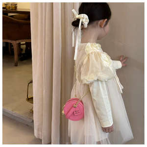 กระเป๋าเด็กใหม่ปี 2026 กระเป๋าทรงกลมมินิสีลูกกวาด ดีไซน์กระเป๋าสะพายข้างสำหรับเด็กผู้หญิง - Product Image 6