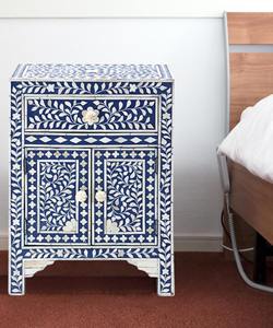 Mesa Consola Óptica Artesanal con Incrustaciones de Hueso, Moderna, Altura Ajustable, Ecológica, Hecha a Mano, para Sala de Estar, Estilo Indio, de Alta Gama y Elegante - Product Image 3