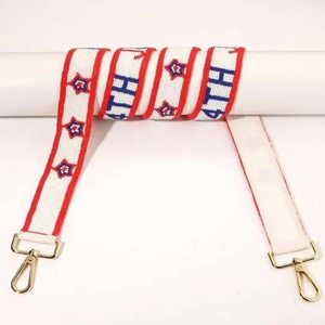 Sangle de sac à bandoulière élégante et durable pour femmes, faite à la main avec des perles, accessoire de luxe raffiné avec broderie de perles fines - Product Image 1