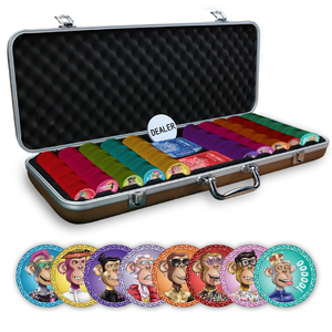 Juego de Fichas de Póker de Cerámica NFT de 300/500 Piezas con 10/20 Placas de 40/45/50 mm y 10/14/17 g, para Jugadores de Póker - Product Image 1