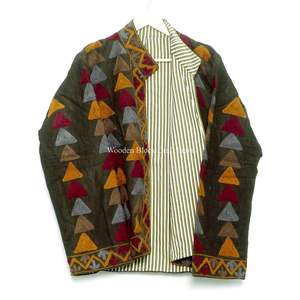 Veste en coton tricoté 100% cotone, motif floral brodé, écologique, respirante, idéale pour l'hiver, pour femmes, best-seller. - Product Image 6