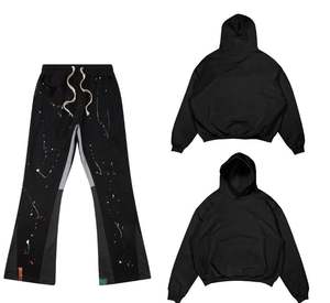 Conjunto de Sudadera con Capucha y Pantalones Acampanados de Doble Cintura para Hombre, Estilo Oversize, Fabricación Personalizada - Product Image 1