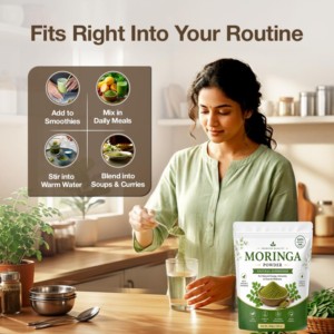 Poudre de feuilles de Moringa la plus vendue 200g, 100% pure, poudre de Moringa Oleifera de qualité supérieure, poudre verte naturelle, poudre de feuilles de Moringa séchées - Product Image 4