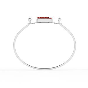 925 Sterling Silver High Finish Luxury Twister <b>Bracelet</b> <b>Garnet</b> Gemstone Rough Shape Natural Bezel Setting Trendy Party Gift - Product Image 5
