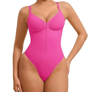 Combinaison pour femme, hiver-printemps, tissu uni lisse, respirant, séchage rapide, coupe ajustée, élégante, stylée, à porter au quotidien - Product Image 3