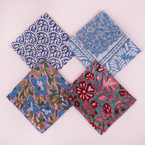 Mouchoirs en coton imprimé de luxe, multicolores, floraux, vintage, écologiques, de haute qualité, cadeau pour adultes, femmes, voyages d'été - Product Image 5