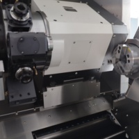 Tour-fraiseuse CNC à lit incliné de haute qualité, centre d'usinage double broche avec tourelle motorisée à axe Y