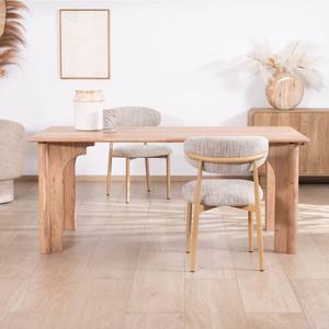Mesa de comedor Vandana Ivory Edge de 180 cm, diseño escandinavo Alba en acacia maciza blanqueada - Product Image 3