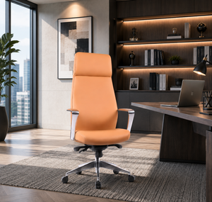 Chaise de bureau KINSHA, design ergonomique en maille, accoudoirs fixes, appui-tête, structure en fer, utilisation commerciale, hauteur réglable - Product Image 1