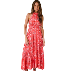 Vestido Maxi Smocked Estampado de Moda para Mujer - Product Image 3