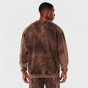 Sudadera Extra Grande de Alta Calidad, Transpirable, Ecológica, con Lavado Ácido, Logotipo Personalizado, 100% Algodón, para Hombre, Invierno - Product Image 2