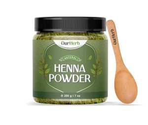 Poudre de Henné Pure et Naturelle (Lawsonia Inermis) Enrichie en Herbes Précieuses pour une Coloration Naturelle des Cheveux, Stimulateur de Croissance - Product Image 1