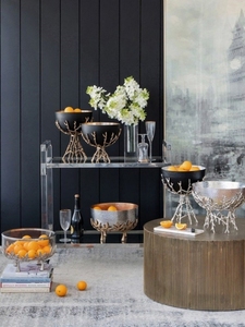 Premium Decorative Gold Designer leaf stand Serving Tableware Metal Hammered Branch Stand Serving Bowl for centrepiece decor - Product Image 2