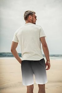 Shorts de Baño Casuales para Hombre, de Secado Rápido, Antiarrugas, Ecológicos, Transpirables, 100% Poliéster, con Cintura Elástica - Product Image 2