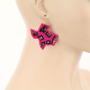 Pendientes Bohemios Bordados con Flores, Hechos a Mano con Cuentas de Cristal, Pendientes Colgantes, Joyería Étnica, Pendientes de Cuentas, Accesorios de Disfraces - Product Image 4