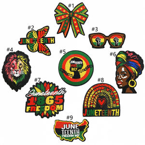 Wholesale Custom Embroidery Patches Iron On Music Graphic Patch 3D Embroidered Fabric Badge for Hats Bags <b>Jackets</b> DIY Clothing - Product Image 5