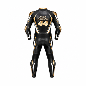 Combinaison de course moto personnalisée en cuir, équipement de course moto de championnat, combinaison de moto avec protection CE pour la course sur circuit - Product Image 2