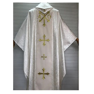 เสื้อคลุมนักบวชคาทอลิกสีขาว รุ่นปี 2026 แบบสั่งทำพิเศษ คุณภาพสูง ดีไซน์ใหม่ ปักลายเสื้อคลุมนักบวช - Product Image 2
