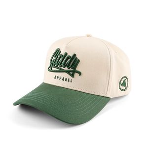 หมวกแก๊ป Giddy Apparel 6 แผง แบบ Snapback สีครีม ปีกสีเขียว พิมพ์ลายดิจิตอล โลโก้  แบบ Unisex ปรับขนาดได้ สไตล์สตรีท ผลิตจากผ้าโพลีเอสเตอร์ทวิล 100% - Product Image 4