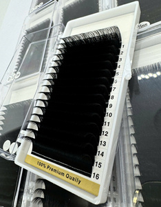 Wholesale Handmade CC/DD Curl <b>Mink</b> Individual <b>Eyelash</b> <b>Extensions</b> Matte Black Tray Soft Volume <b>Eyelash</b> Trays Private Label - Product Image 2