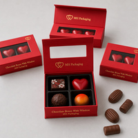 Boîtes à chocolat en carton magnétique de luxe en gros, impression UV personnalisée avec logo, encre à base de soja écologique, boîtes cadeaux pour bonbons