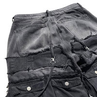 Jeans pour hommes de haute qualité de toutes marques, coupe empilée, design carré, en gros, brodés, baggy et délavés