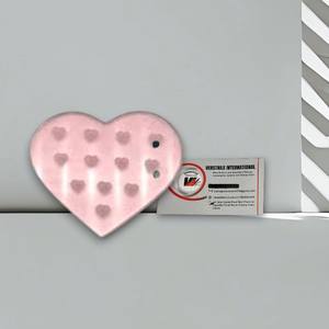 Paleta Magnética de Acero Inoxidable para Extensiones de Pestañas, Diseño Cuadrado con Diamantes Sólidos y Corazón Rosa, Marca Privada - Product Image 4