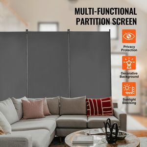 Paravento Pieghevole a 3 Pannelli per la Privacy # # # #   Design Semplice # # # #   Portatile # # # #   Divisorio per Stanza Autoportante - Product Image 2