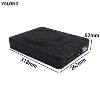 Subwoofer de voiture 8 pouces à bobine simple, sous siège, alimenté, en alliage d'aluminium mince, système audio de voiture actif, mise à niveau OEM, puissance de crête 600W