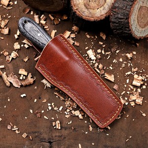 Cuchillo de camping utilitario Cowboy Bull Cutter hecho a mano, de hoja fija de acero inoxidable 12c27 de espiga completa, grado industrial, ODM Pancake - Product Image 6